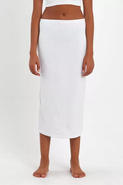 Long Elastic Waist Skirt Lining Petticoat Slip