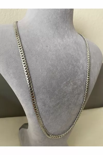 Collana Unisex a Catena Spessa con Motivo, Inossidabile, Anallergica e Antiossidante