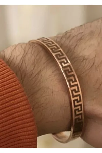 سوار من النحاس الخالص ٪ بطراز فِرساج مع نقش مجرى الماء للجنسين  سم