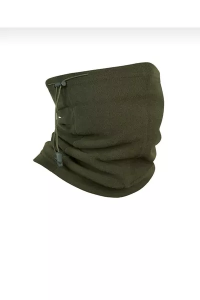 Унисекс Зимен Флисов Шал-Як с Многофункционална Шапка в Хаки