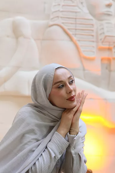 Sciarpa Neo Cotone Grigio Ghiaccio