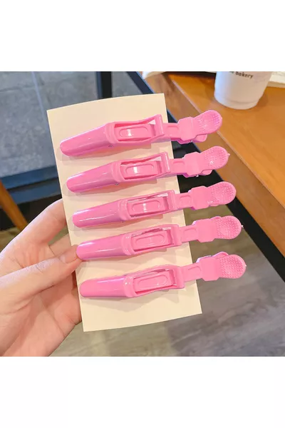 مشبك شعر احترافي رمزي ثلاثي أسود، مشبك تنسيق الشعر من دراجون لمصففي الشعر، لتثبيت الماكياج أو تجعيد الشعر