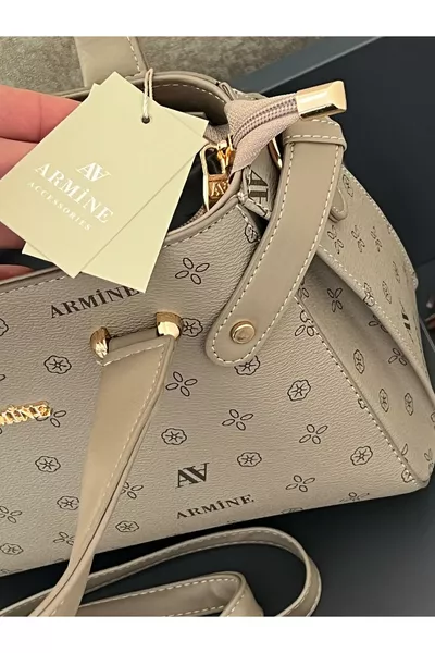 ARM..VZ Armine Special Color Combinatie Leren Tas Ontworpen als Hand- en Schoudertas