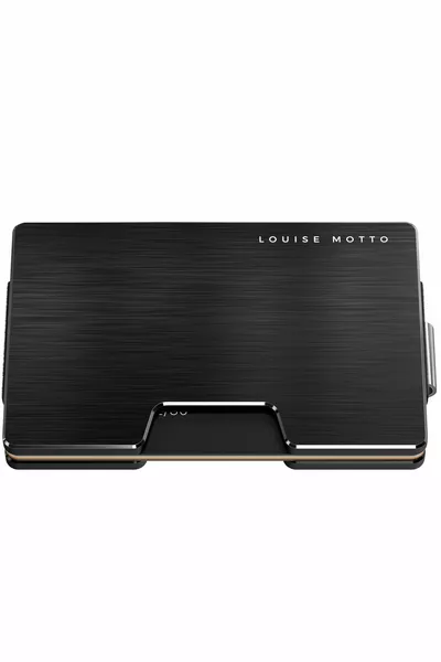 Cardx - ديترويت - محفظة معدنية وجامع بطاقات من الجيل الجديد - RFID، مشبك قابل للإزالة للجنسين (أسود)