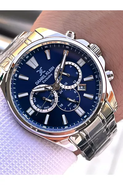 ساعة عريس رجالية بسوار فولاذي مع وظائف داخلية نشطة مقاومة للماء حتى عمق معين مع علبة خاصة