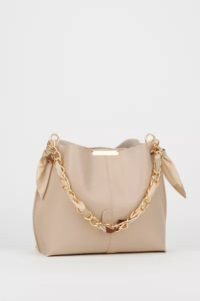 Damen-Handtasche aus weichem Leder mit drei Fächern, Pfauenmuster, Pelz, Schal und Kettenaccessoire