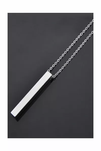  cm Langer Stab Rechteckiger Stahl Anhänger für Frauen und Männer