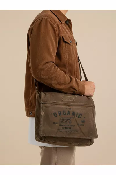 Salaş Omuz Çantası Pamuk Postacı Laptop Okul Seyahat Günlük Vintage Retro - Mulater Bag 