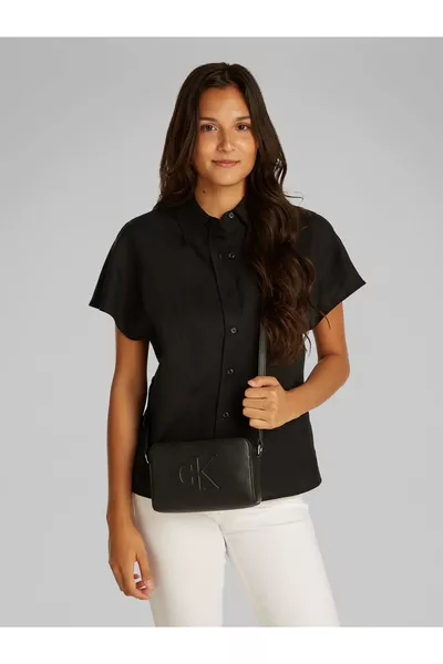 حقيبة نسائية سوداء عابرة