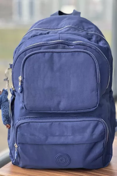 Zaino Unisex Blu Scuro Zaino Scolastico Zaino per Laptop e Viaggio Borsa Sportiva Impermeabile 