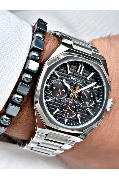 Montre Homme Fonctionnelle Cadran Noir Fonction avec Garantie de 2 Ans Originale