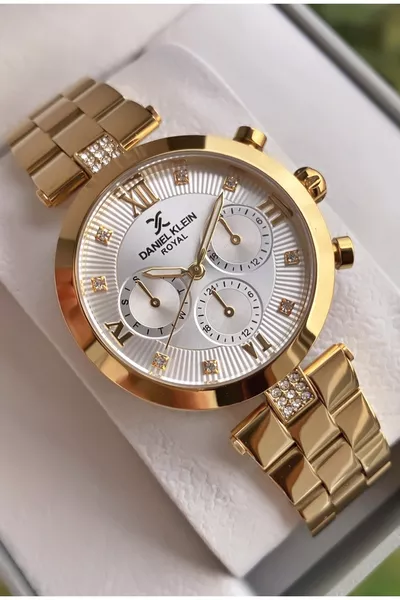 Gold Color - 2 Year Warranty - Includes Bracelet Gift - Women's Wristwatch
