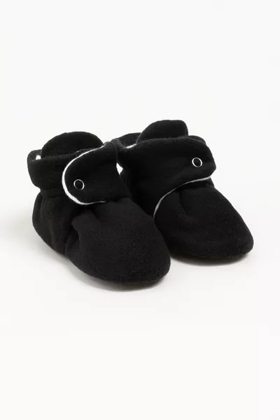 Non-Slip Sole, Breathable Cotton Lined, Adjustable Snap, House Slippers, Baby Booties