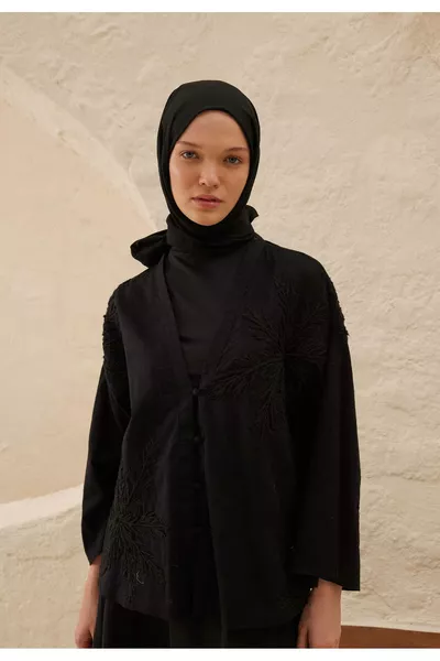 Écharpe en viscose Rami noire