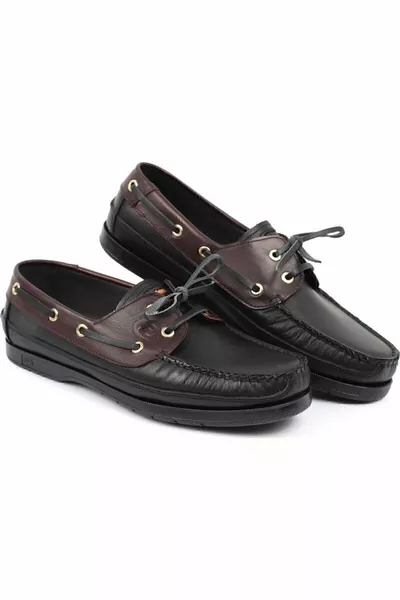 Style, Genuine Leather Inside and Out, Scented Sole, Orthopedic Insole Lined Black-Burgundy Shoes