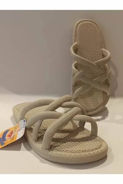 CHAUSSURE EN PLASTIQUE ANTIDÉRAPANTE FEMME POUR PISCINE, PLAGE, BALCON, TERRASSE, SALLE DE BAIN, LAVABO, MAISON ET RUE, ASPIRANT À UNE APPARENCE DE CORDE