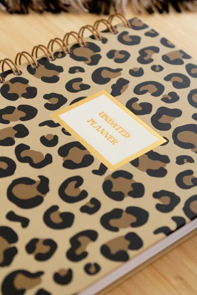  Spiraalgebonden Permanente Planner Agenda Luipaard