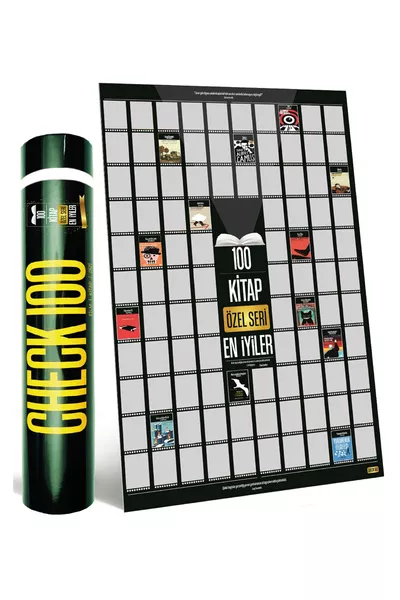 Özel Seri Kazıkazan  KİTAP Posteri, Kazınabilir Poster, En İyi  Kitap