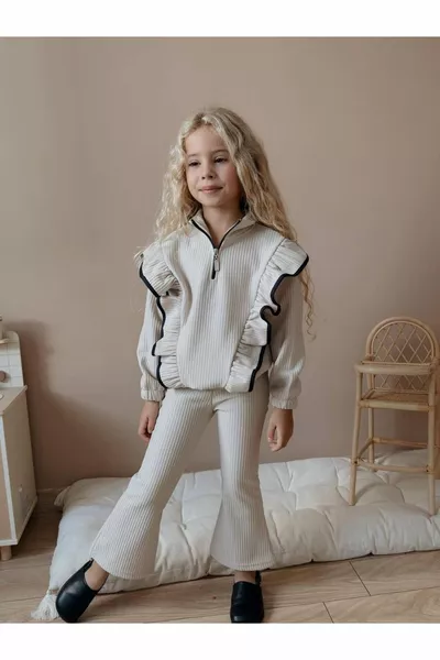 Yigit Boutique Spanish Leg Ribbed Girls' Outfit