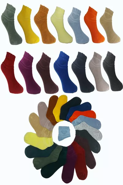 مجموعة 4 أزواج من جوارب المناشف النسائية الشتوية بنقشة قلب من الخيزران بألوان مختلطة