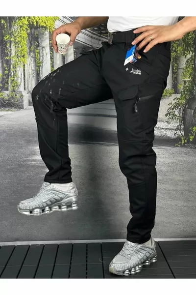 Pantaloni tattici invernali unisex Soft Shell, resistenti all'acqua e al vento, con interno in pile