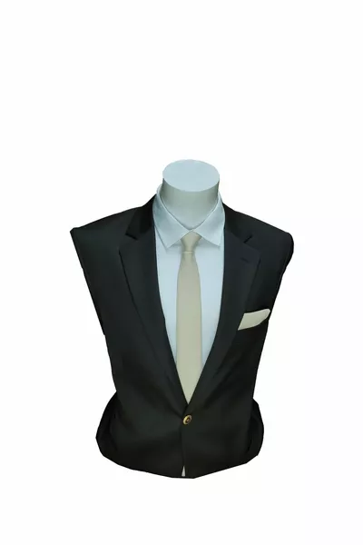 Ecru Textured Pattern Tie and Pocket Square Set