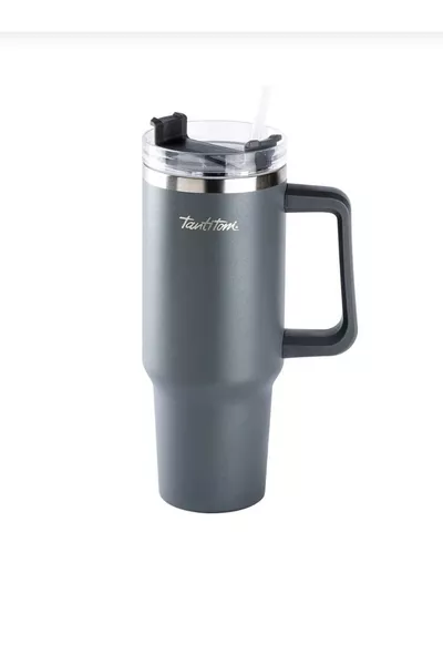 -move Smoke Stainless Steel Tumbler with Straw 1.2L