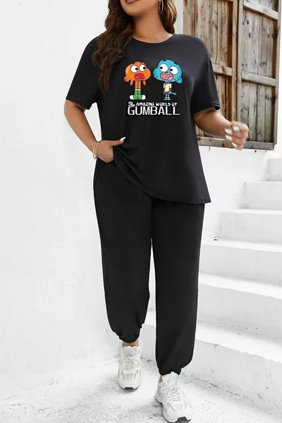 Унисекс спортивный костюм с принтом Gumball, 2 предмета