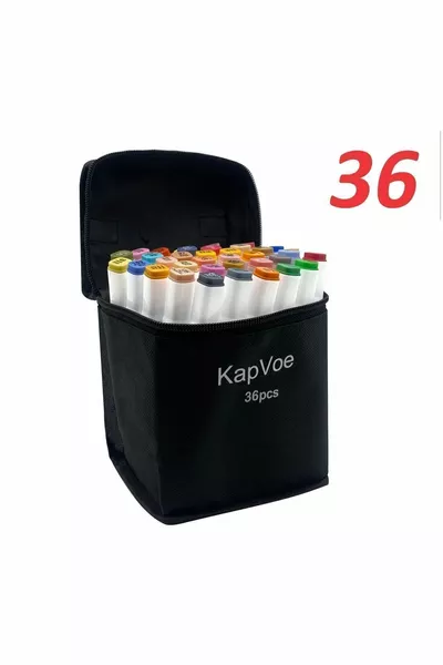 -Piece Double-Ended Touch Marker Art Design Felt Pen Paint Set with Bag