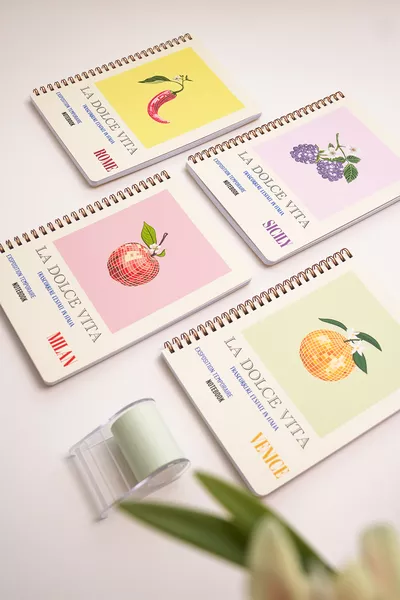 Quaderno scolastico  a spirale  fogli set da 4 - Righe