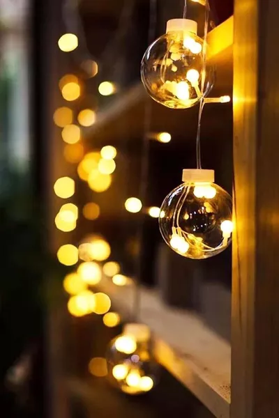 Декоративный светящийся шар-занавес с LED-подсветкой и вилкой, 8 функций, дневной свет, лампа-шар для желаний