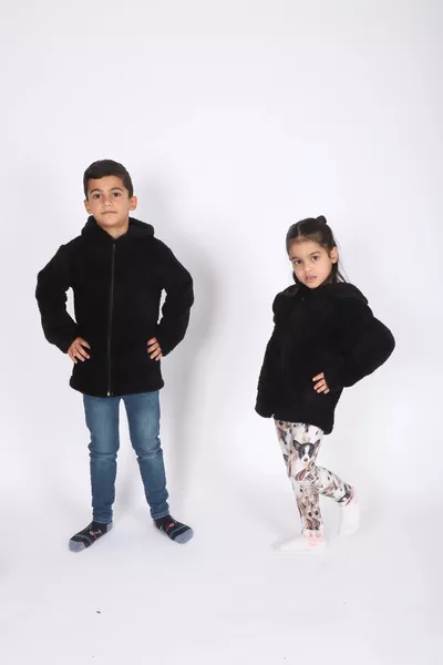 Giacca con Cappuccio per Bambini Ragazzi e Ragazze