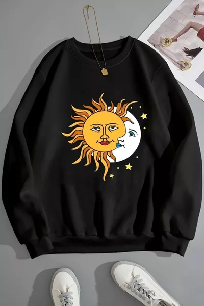 سويت شيرت بأكمام طويلة بياقة دائرية للجنسين من فرقة Larks' Tongues In Aspic