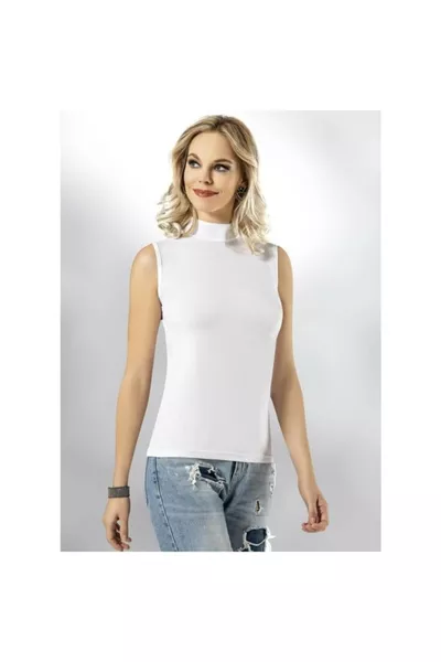 قميص تيشيرت نسائي بدون أكمام بياقة نصف عالية من نيو بالانس موسم جديد