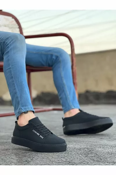 Nubuk Siyah Bağcıklı Klasik Spor Erkek Ayakkabı 