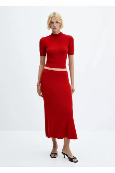 Юбка миди в рубчик