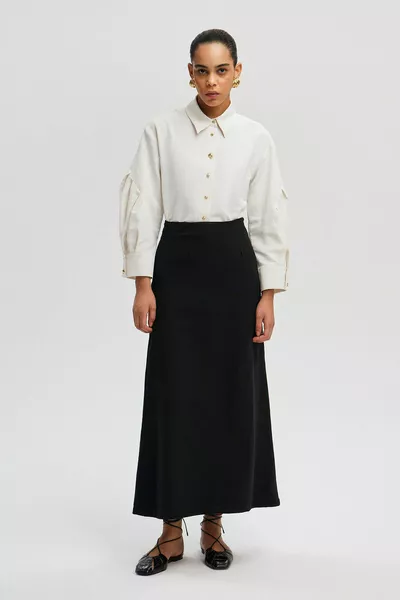 ФАКТУРНАЯ ЮБКА ИЗ КРОЯ ЛЬНА