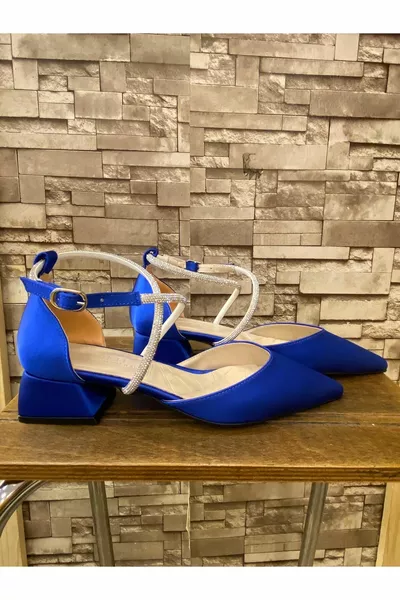 Talons courts de 5 cm, chaussures de soirée confortables Sax Bleu