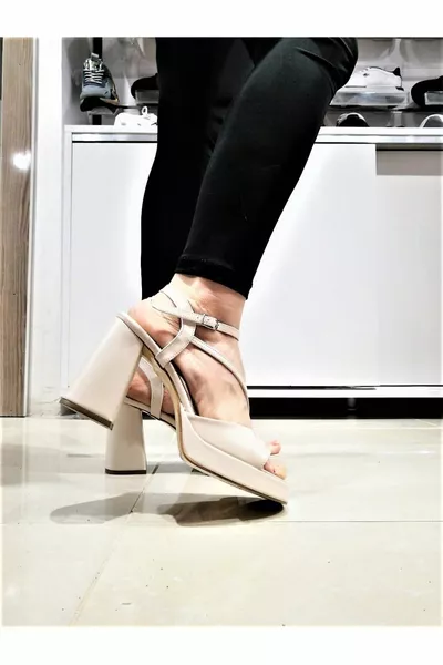 أرمي سيتي  أحذية حزام الكعب السميك Plartform