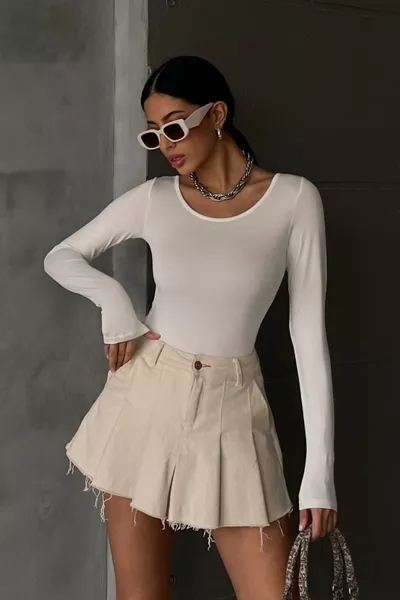 Kadın Beyaz Prenses Yaka Bluz