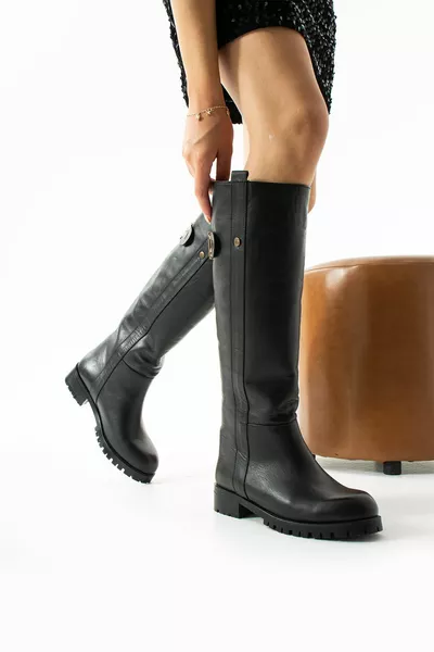  MANGO HAKİKİ DERİ BİNİCİ THE BEST KADIN ÇİZME