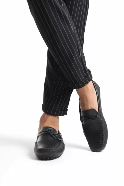 Мъжки обувки за мокасини от естествена кожа