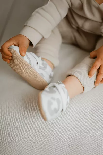 Хлопчатобумажные детские пинетки на нескользящей подошве, домашние сапоги тапочки детские туфли Panduf