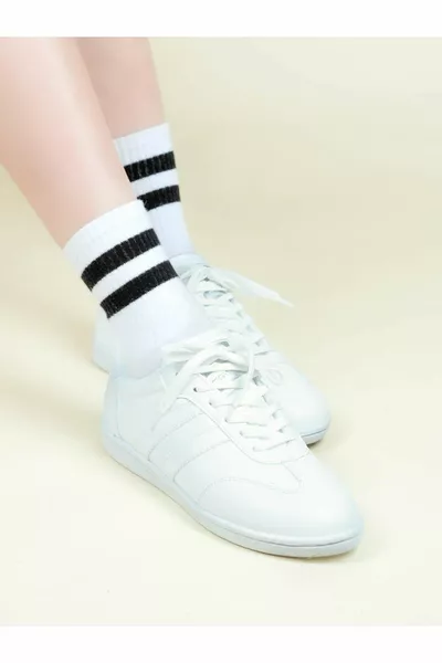 Baskets à lacets Slim Sole BLANC