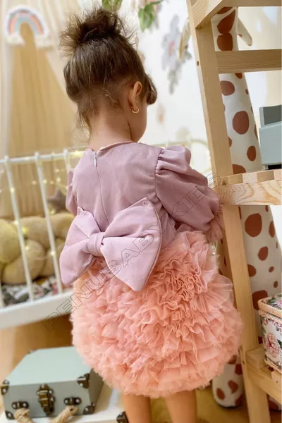 المجفف روز توتو كم طويل طفل فتاة اللباس - الأميرة