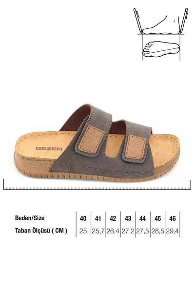 Pantofole casual da uomo con doppio velcro regolabile in ecopelle con suola confortevole