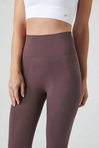 Gela hoge taille, flexibele en liftende sportlegging naturel koffie