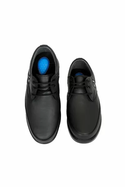 Мъжки Ултра Удобни Гел Връзки Черни Ежедневни Обувки За Татко Бва-5