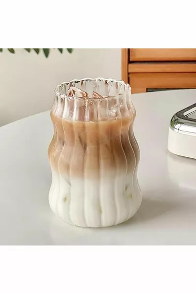 Heat Resistant Design Glass Presentation Cup ML Coffee Cold Drink Cup