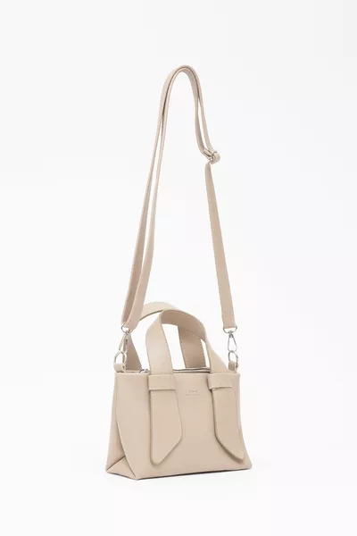 Mink  جلد صناعي مقصورة واحدة بمقبض مزدوج حقيبة يد وكتف متقاطع L:  W:  W: 8 سم